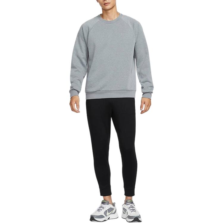 Nike Primary Dri-Fit Solid Color Comfortable Quick-Dry Versatile Crewneck Sweatshirt Men Sweatshirt Gray FZ0972-065