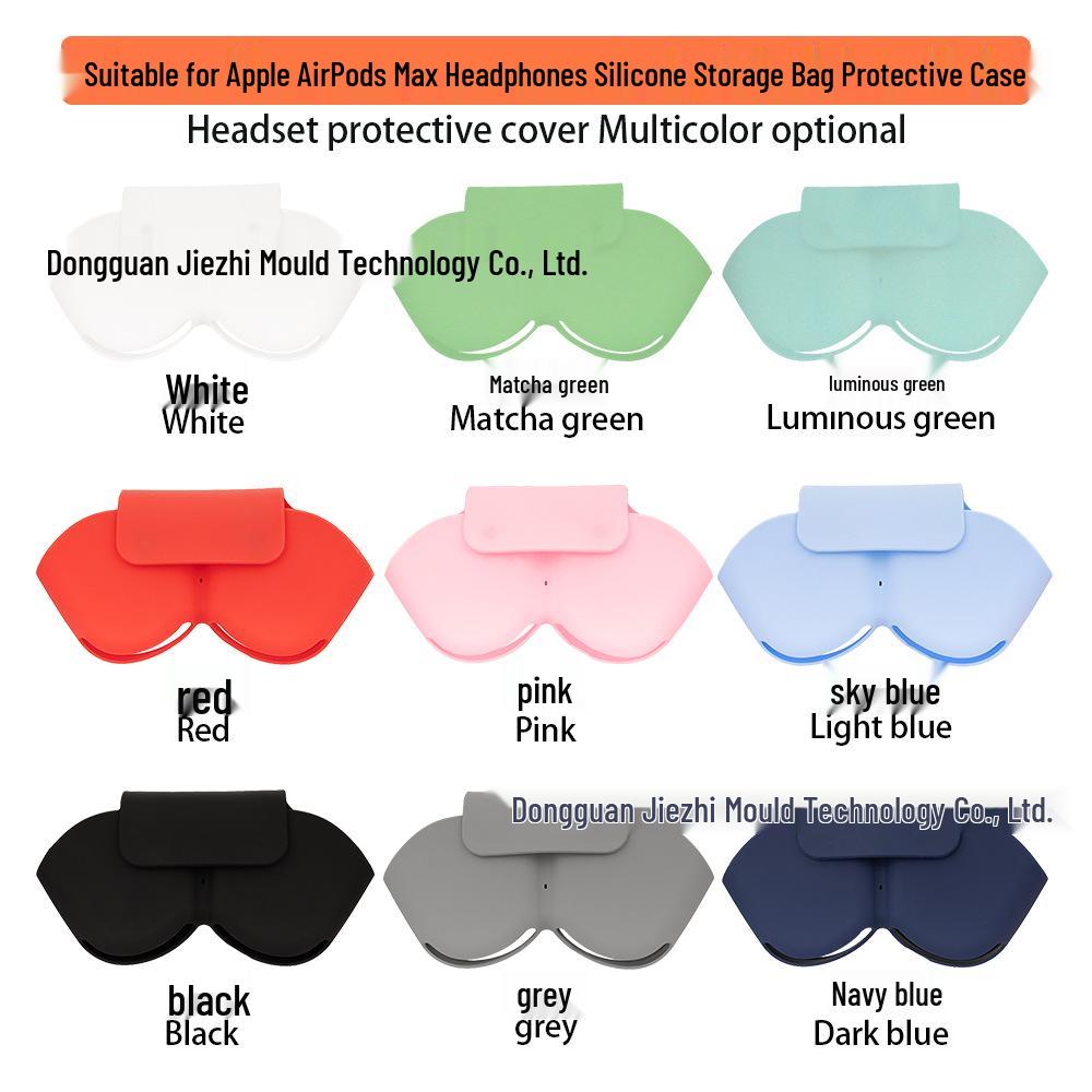 Apple AirPods Max Protective Silicone Case: Anti-Scratch, Anti-Drop, and Durable Storage Bag.