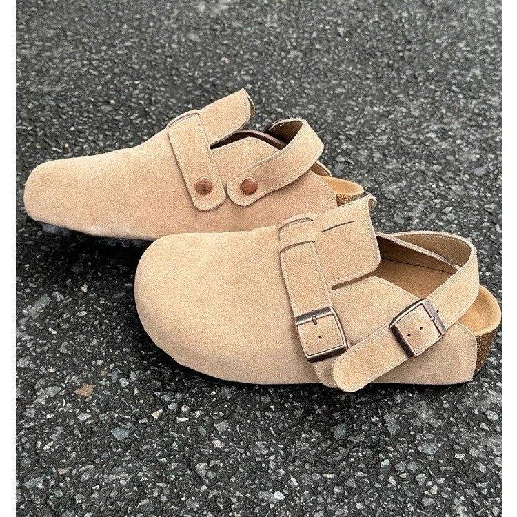 Support Customized Baotou Boken Slippers Sandals Women's New Spring Sand-colored Two Wear Thick Soles To Increase Height