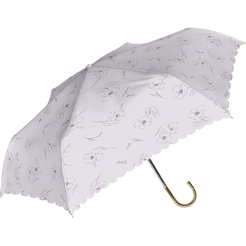 

Зонт Nakatani Natural Basic Folded для дождя или солнца UV Lyrica dusty purple [924-055] Размер спицы для раскрытия руки: 55см Черное покрытие обработка Ветер