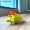 ORIGAMIPLANET 3D Dinosaur Origami Craft Stegosaurus Cute DIY 3D Paper Craft Home Decor for Teens Creative Handmade Animal Figure Paper Sculpture STEM