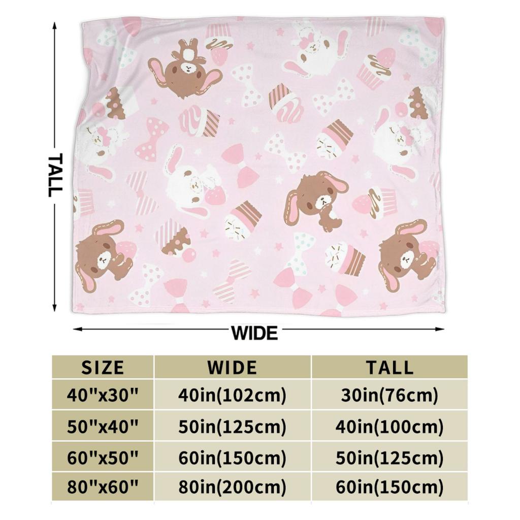 Cartoon Sugarbunnies Blanket  Fleece Awesome Soft Throw Blankets for Bedspread  Winter