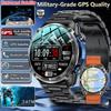 Ceas inteligent militar nou 2026 Baterie 860Mah GPS Busolă Impermeabil 10ATM Tactici Sport Memorie 4GB Apel BT Ceasuri inteligente pentru bărbați Ceas inteligent de exterior