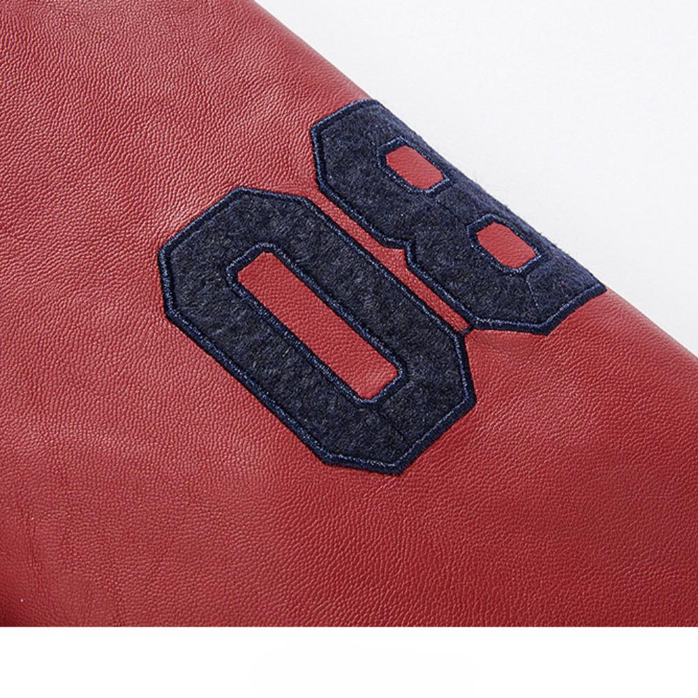 Pánská vysoce kvalitní baseballová bunda, patchworková barevná vyšívaná tištěná bunda z PU kůže, motorkářská bunda, podzimní bunda