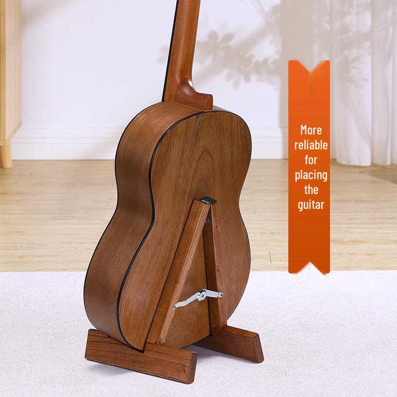 Supporto per Chitarra in Legno Massiccio - Porta Musica Verticale Folk & Classica