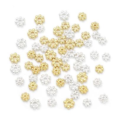 10Pcs Copper Basket Plated Snowflake Receptacle Spacer Beads For DIY Necklace Bracelet Earrings Jewelry Making Craft Accessories
