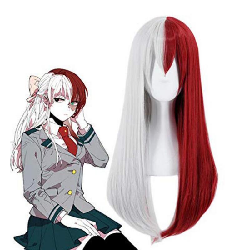 

Длинный парик для косплея My Hero Academia Todoroki ShotoCostume Boku no Hero Academia, женские термостойкие волосы, парики для вечеринки в честь Хэллоуина