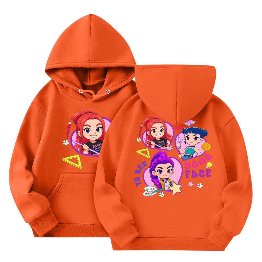 Dětská móda Lehký pulovr s dlouhým rukávem s kapsami Potisk Mikina s kapucí