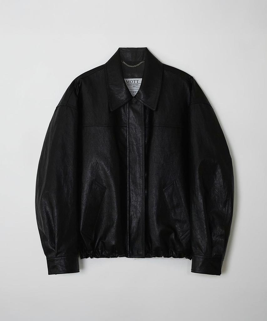 Mott Leather String Blouson - Black