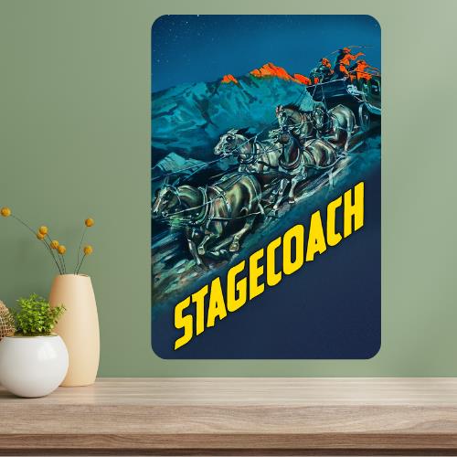 Stagecoach Classic Movie Metal Poster Sign 20x30cm(7.8x11.8inch)