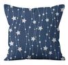 Simple Blue Printed Pillowcase Car Ornaments Office Living Room Home Pillowcase