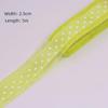 Cinta de Organza de 25 mm y 5 metros Decoración Navideña de Boda Lazo para el Cabello Cinta de Puntos de Polca Decoración de Ramo de Regalo Tela de Costura DIY