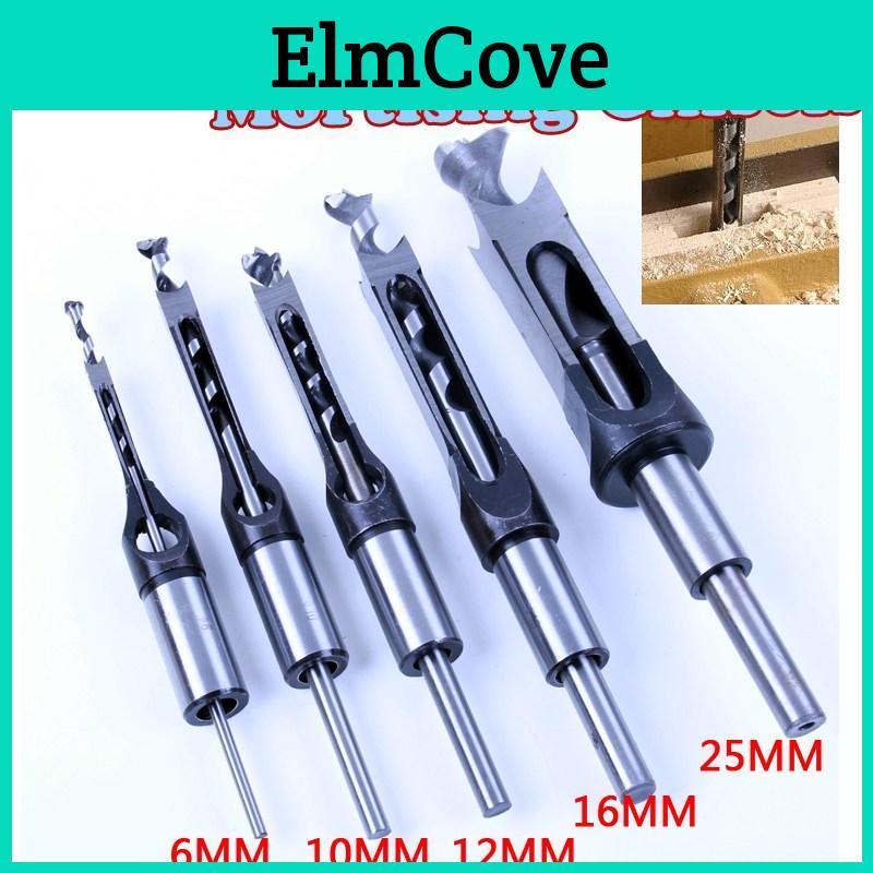 1pc Hole Square Mortise Saw Chisel Wood Drill Bit With Twist Drill Angle Chisel Square Tenon Drill