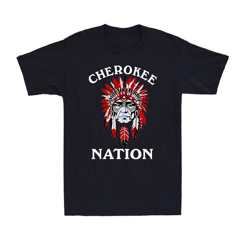 Native American Headdress Cherokee Feathered Headdress Vintage Unisex T-Shirt XXL