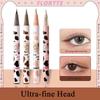 Flortte Eye-liner Liquide Ultra-fin & Stylo Ver à Soie Couché Imperméable Longue Tenue Sans Bavures Applicateur Eye-liner Stylo
