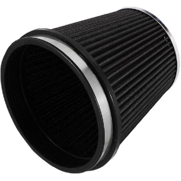 6" Inlet Cold Air Intake Filter Cone Replacement Performance Washable Clamp-On Dry Air Filters Red (6" Tall)