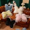 Butterfly Throw Pillow Cuddly Butterfly Pillow with Lace Ruffle Decorative Sofa Couch Pillow for Home Living Room Bedroom Decor