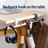 Carbon Steel Backpack Holder Rounded Corner Multipurpose Hook New Desk Hook  Office Supplies