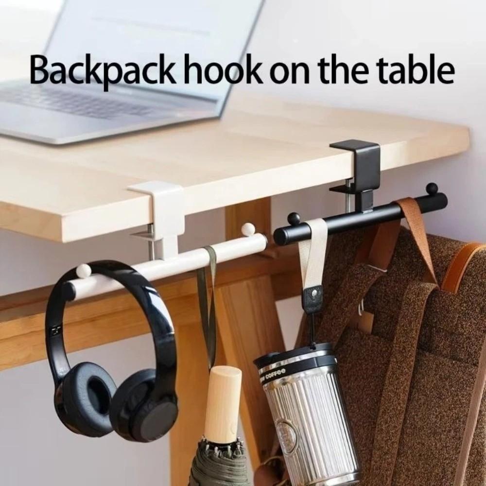 Carbon Steel Backpack Holder Rounded Corner Multipurpose Hook New Desk Hook  Office Supplies