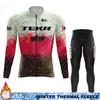 Termal Fleece Cycling Jersey Men's Winter Suit TEKR Thermal Man Outfit 2026 Mens Long Sleeve Clothing Jumper Set Ciclismo Hombre