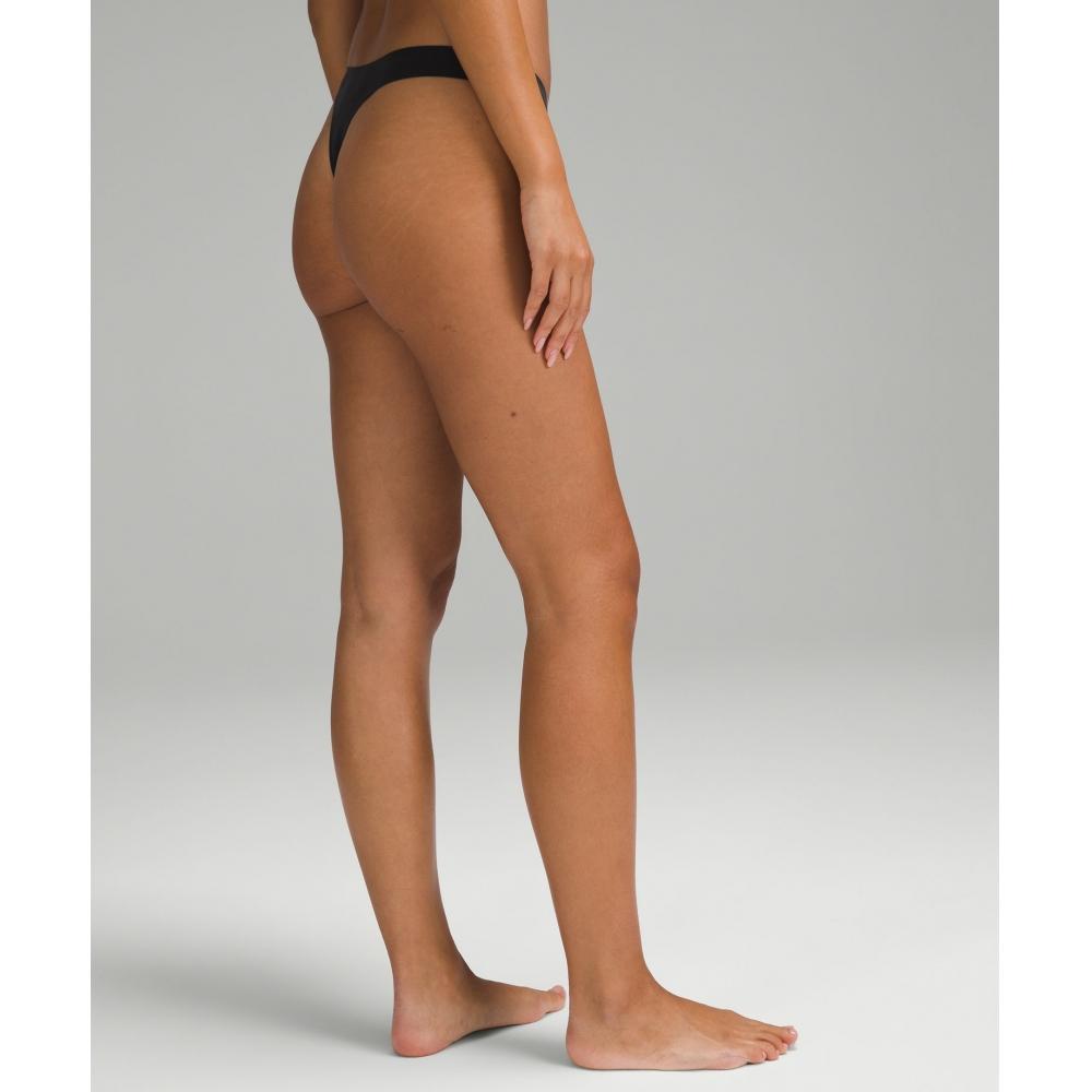Lululemon Wundermost Ultra Soft Nulu Dipped Waist Thong Underwear Black