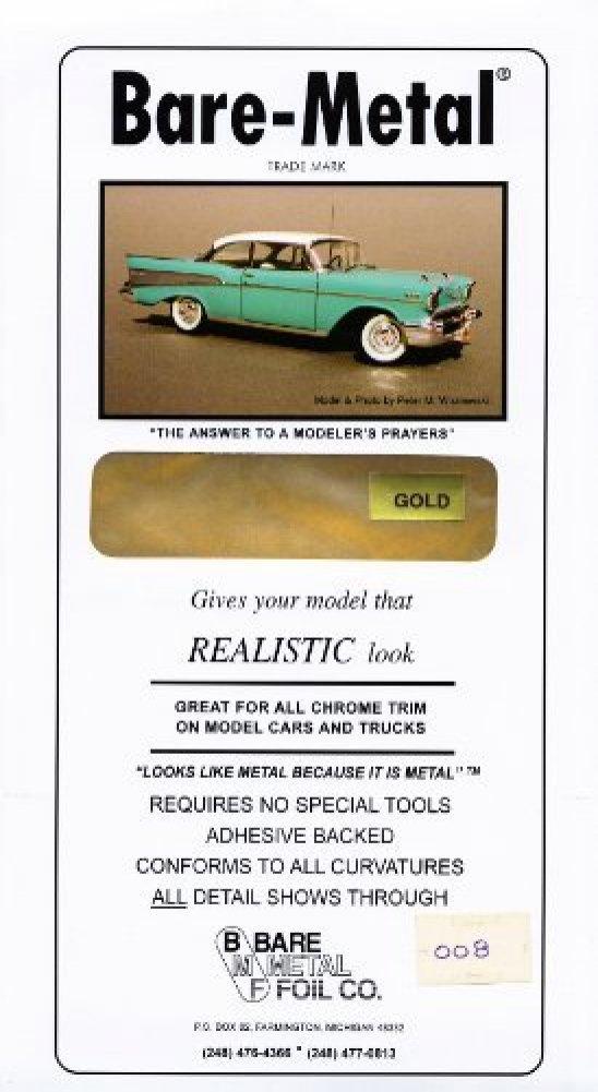 

Model Car Truck Kit Adhesive Gold Bare Metal Foil