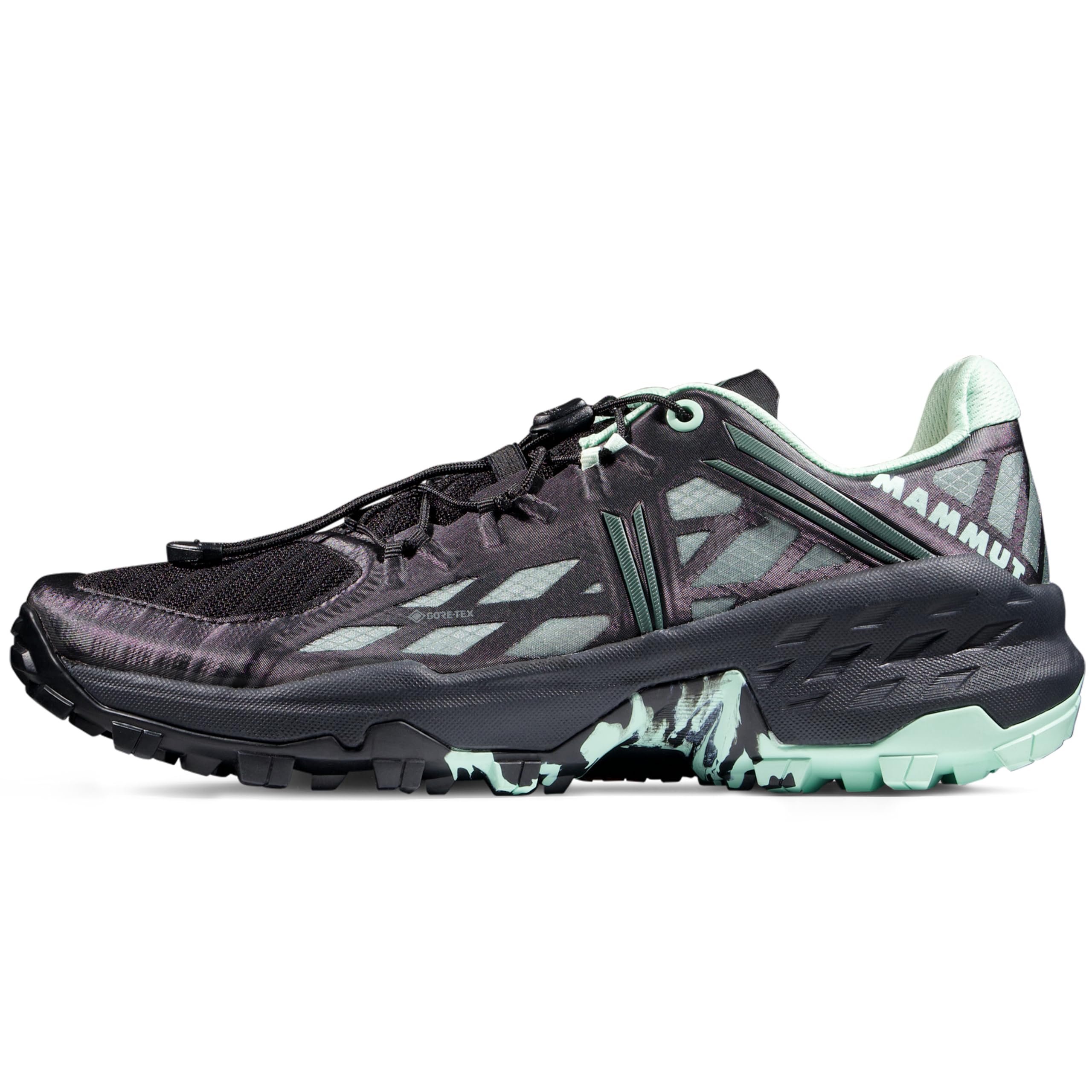 

Женские кроссовки для трейлраннинга Mammut Sertig Trail Run TR Low GTX Jade, 3030-05010, Черный-Темный