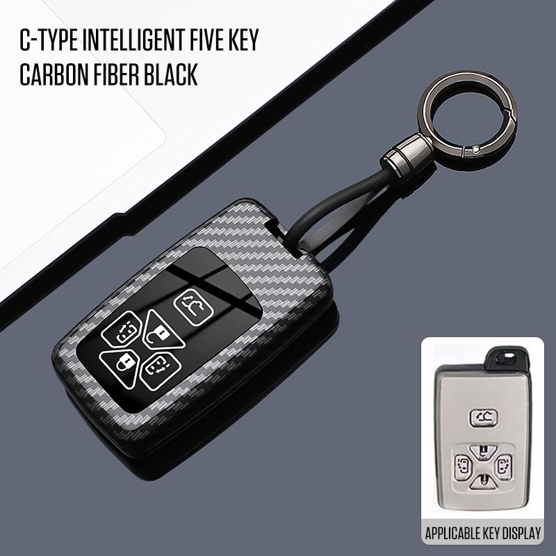 2 3 4 5 Buttons ABS Carbon Style Car Key Case Cover Fob for Toyotay Alphard Vellfire Previa Estima Isis Noah Voxy Tarago Yaris