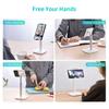 Choetech H035 Aluminum Stand for Phone or Tablet with Adjustment - White and Silver