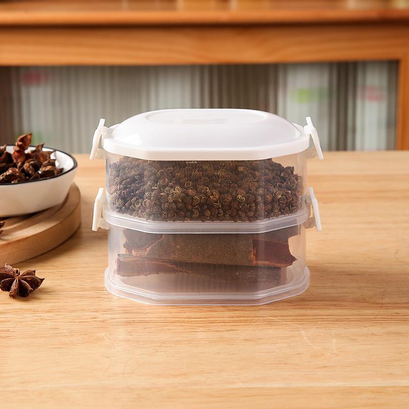 Kitchen Spice Storage Box Onion Ginger Garlic Fresh-keeping Box Multi-layer Food Sealing Moisture-proof Packaging Tank Household
