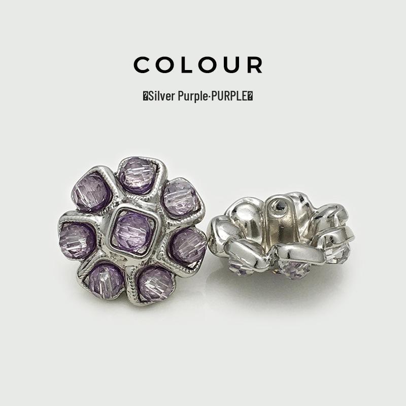 Luxury Colorful Rhinestone Flower Buttons for Suits and Coats