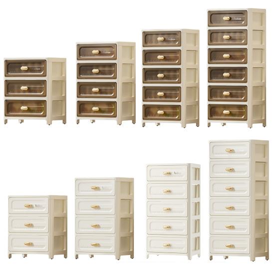 Storage Cabinet Strong Load-Bearing Heavy Duty Storage Organizer with Pulley Design Bedroom Living Room Decor