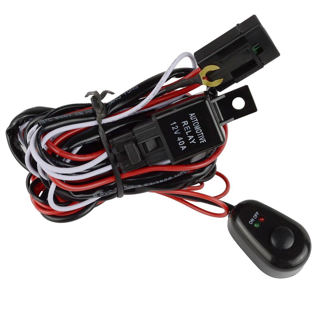 General purpose fog lamp with switch, work light, wiring kit чёрный
