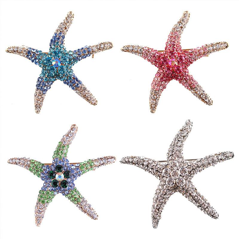 Fashion Starfish Brooch Pin Pendant Brooches for Women