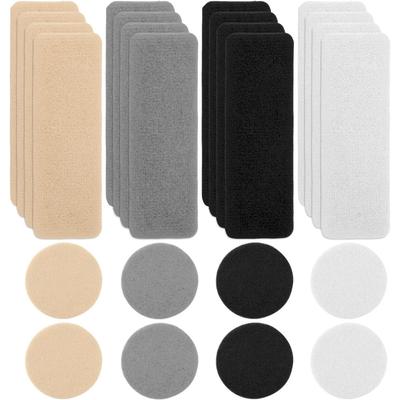 Parches para Zapatos para Agujeros, Parches Rectangulares Redondos para Zapatos en 4 Colores Parches Autoadhesivos para Reparación de Zapatos de Tenis Prevención de Agujeros en Puntera y Talón