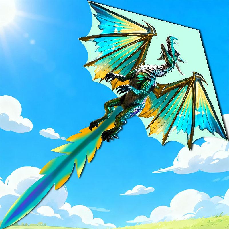 Chinese Dragon Kite Upgraded Hot Cut Craft Cartoon Kite Suitable For Beginners With 100M Kite String Outdoor Flying Toy
