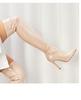 Cross2023 Women's Soft Patent Leather Stiletto Over-the-Knee Boots with Pointed Toe & Side Zipper