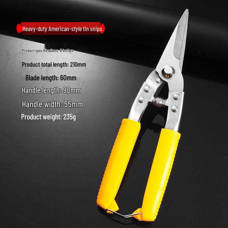 Industrial Tin Snips: Multifunctional Handcraft Scissors & Wire Cutter for Electricians, Metal, and Steel Wire.