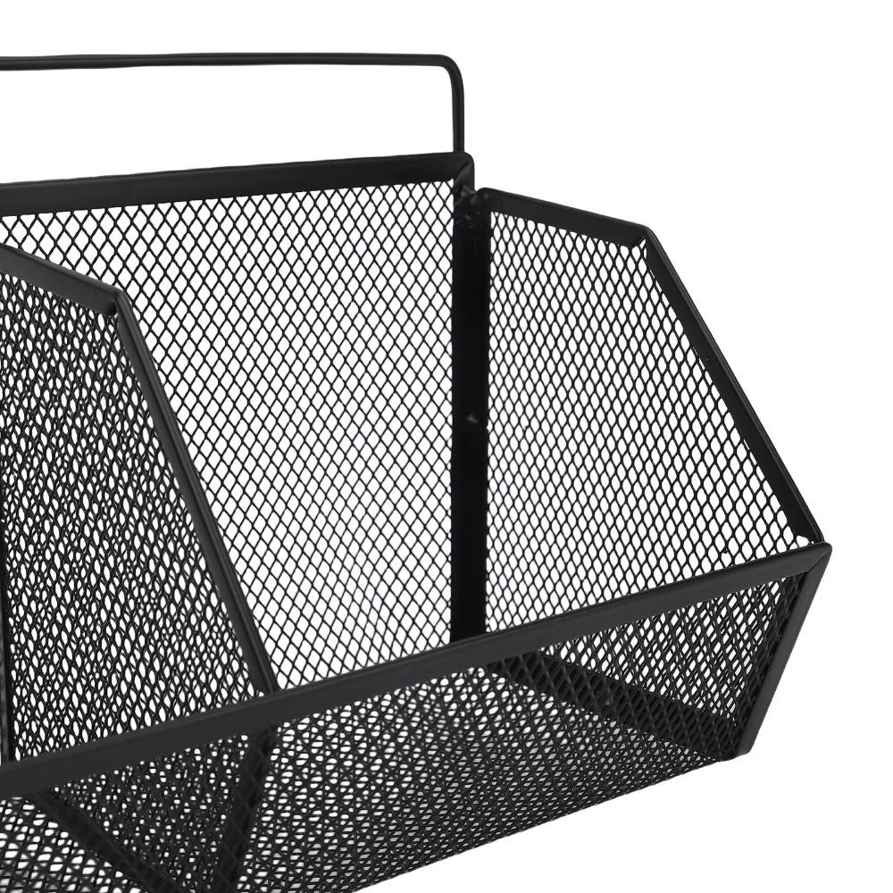 3pcs Metal Metal Wire Basket 3 Grids Wall Mount Storage Organizer  For Bathroom