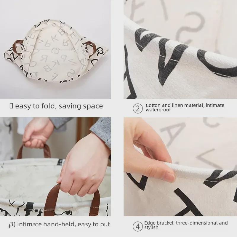 Multifunkční úložný koš na oblečení a hračky do domácnosti