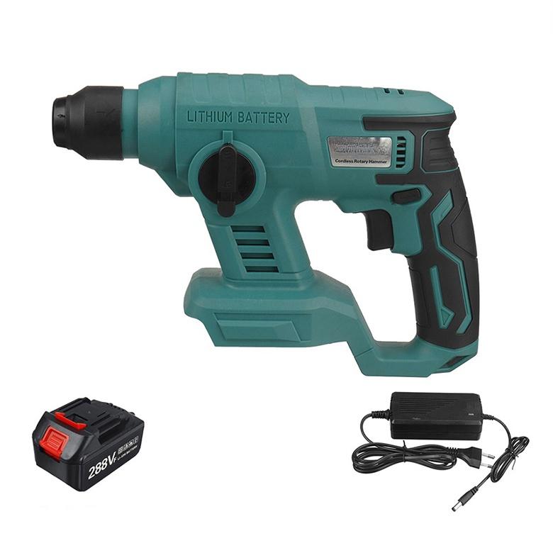 288VF 3 In 1 Impact Drill Power Tool with Battery Multifunction Cordless Electric Rotary Hammer Drill Hammer