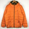 75% Down Jacket Men L Orange Thick Warm Outerwear(USED)
