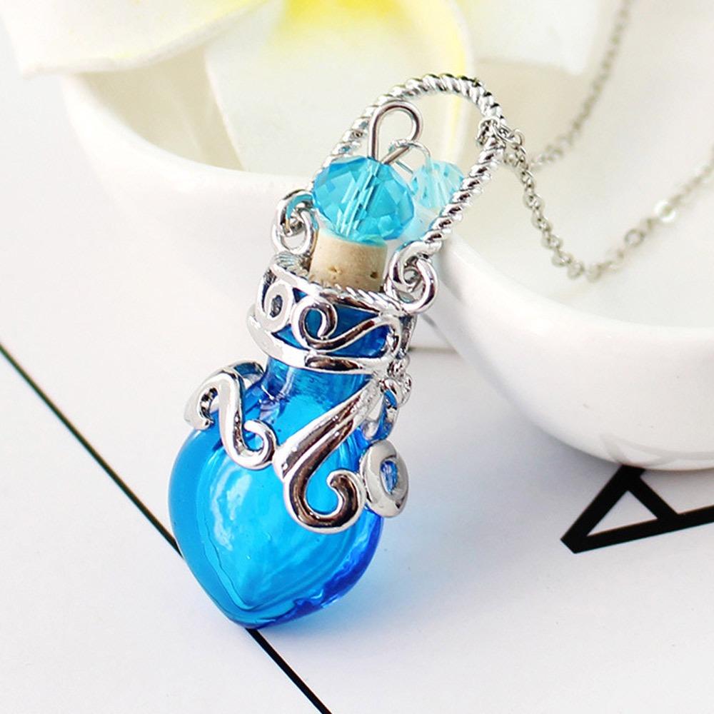 Heart Shape Perfume Vial Necklace Glass Vial Perfume Bottle Necklaces Wishing Bottle Pendant Gift