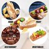 Hand-woven Cutlery Storage Basket Rattan Woven Tableware Bread Fruit Vegetables Spoon Chopsticks Storage Rectangular Basket