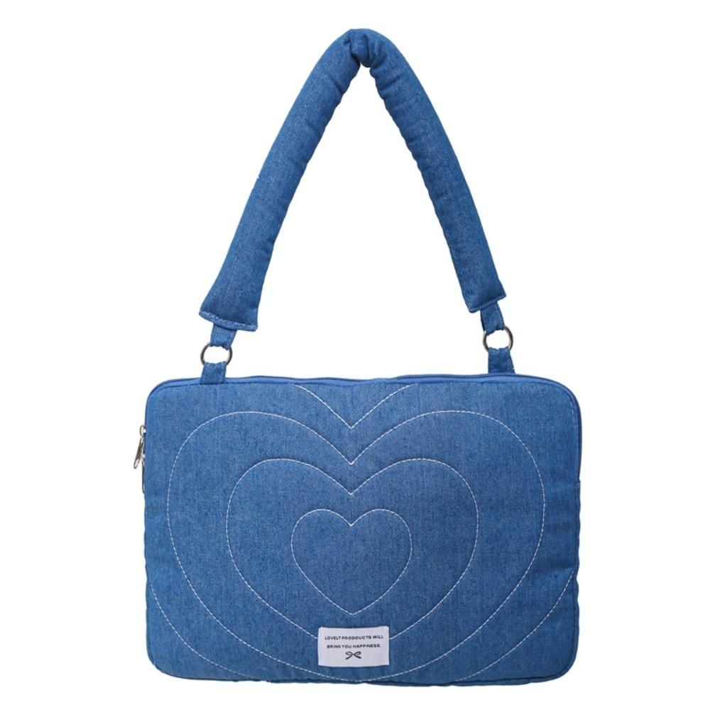 14 Inches Laptop Bag Bowknot Embroidered Computer Handbag Modern Computer Bag  Daily Commute