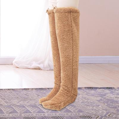 Over Knee High Fuzzy Socks Cozy Warm Plush Slipper Stockings for Bed Living Room