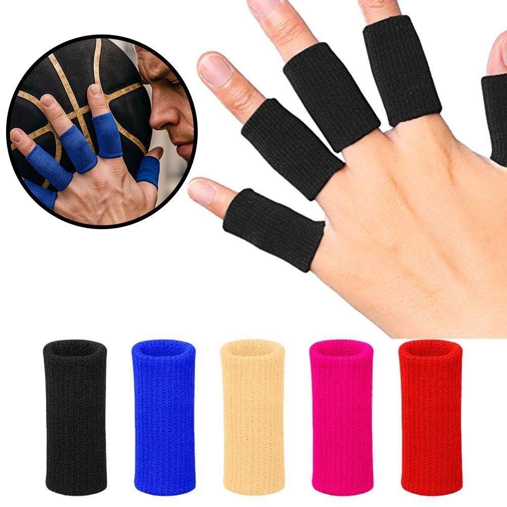 10Pcs Cotton Breathable Sports Finger Sleeves Soft Finger Guard Finger Sleeve Protectors Basketball
