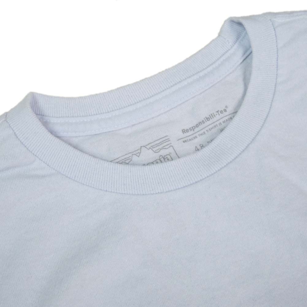 PATAGONIA Logo Responsibility White Men's P-6 T-Shirt, (XS) [Used]