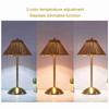 Retro Atmosphere Lighting LED Rattan Rechargeable Desk Lamp Southeast Asian Style Home Decor Living Room Bedroom Desktop Lamp