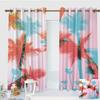 Tropical Coconut Tree Curtain Hawaii Landscape Printed Blackout Curtains Kitchen Living Room Bedroom Windows Drapes 2 Panel Set